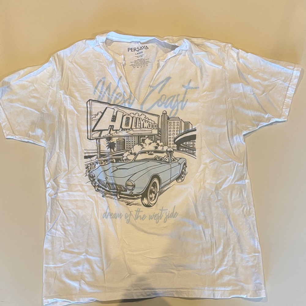 Persaya White West Coast Graphic Tee